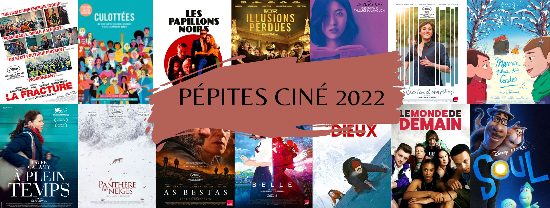 Patchwork des affiches de films 2022