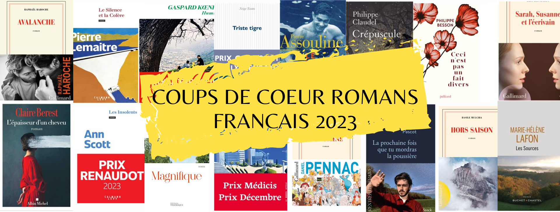15 jaquettes de romans français 2023
