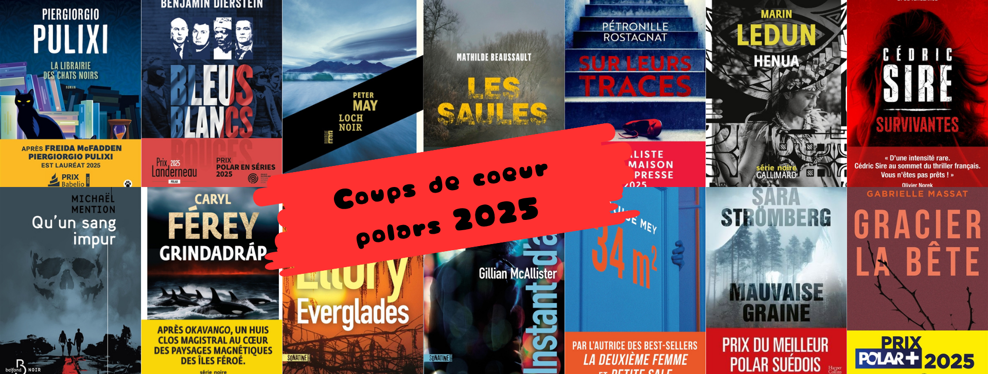 patchwork de couvertures de polars