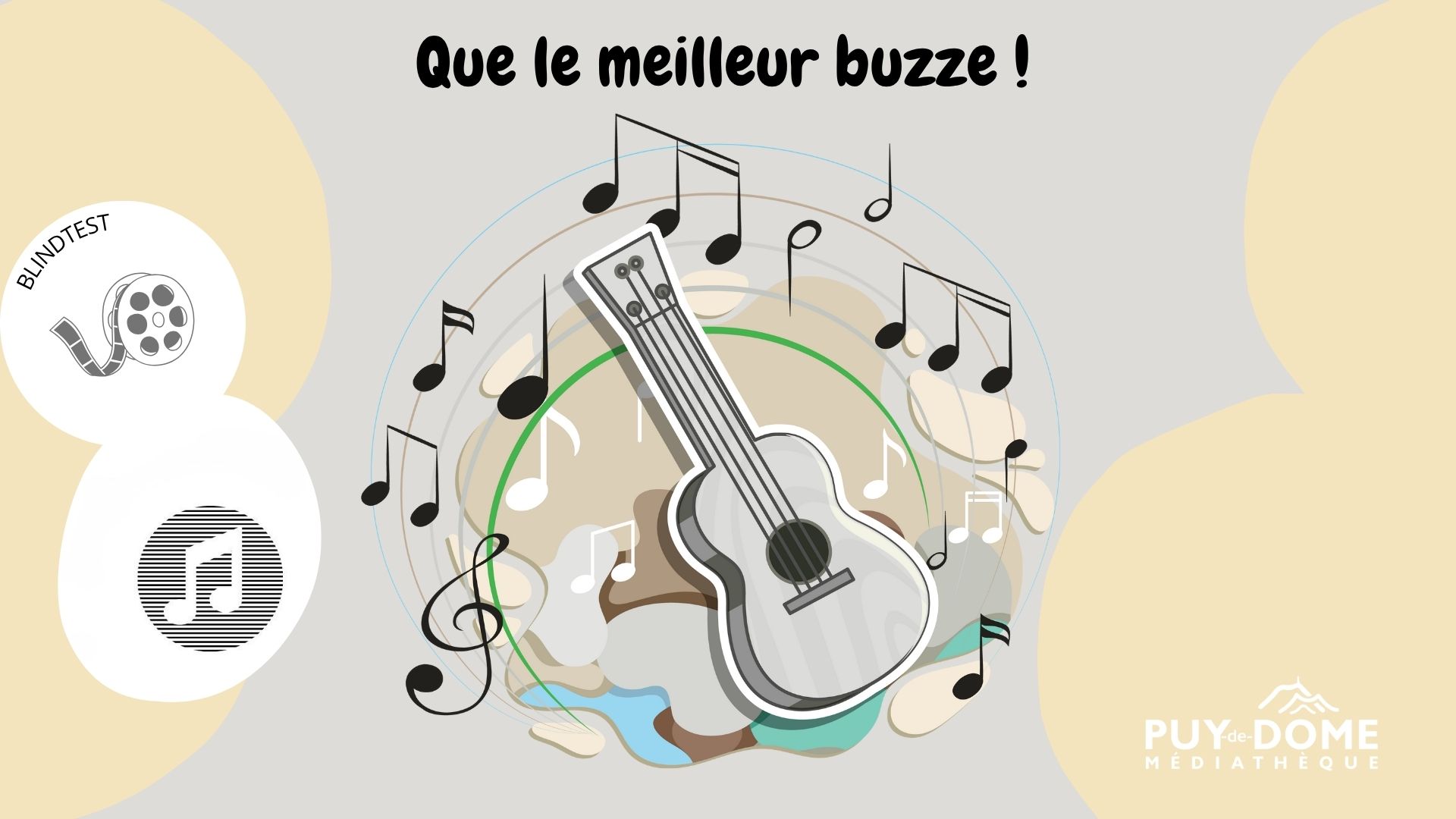image avec notes de musique et guitare