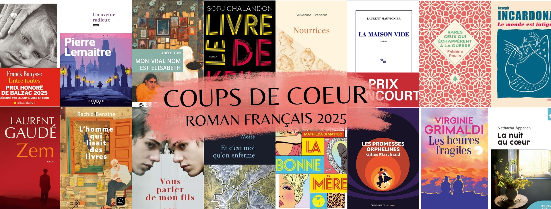 Couverture des romans coups de coeur 2025