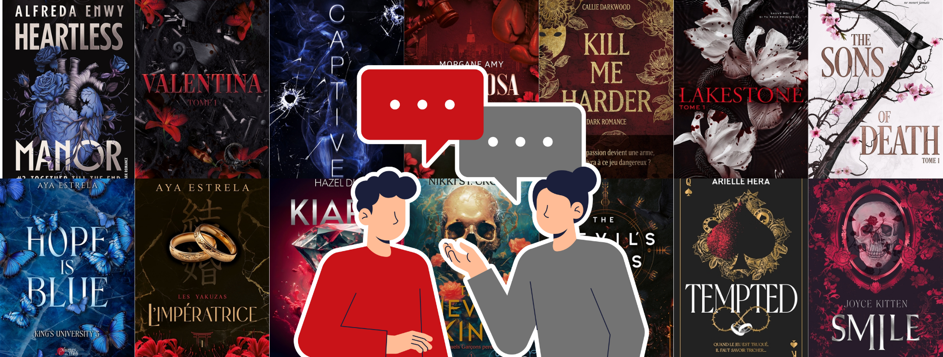 Sélection de couvertures de livres de Dark Romance