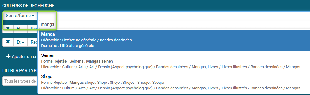 recherche genre-forme