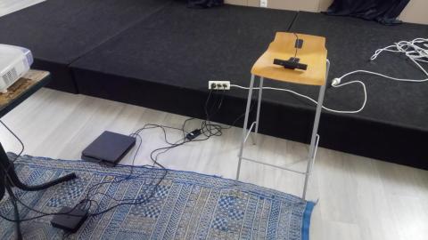 Installation réalité virtuelle à la Médiathèque de Saint-Germain-Lembron