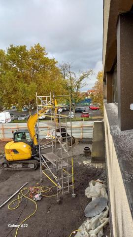 vue pelleteuse en action