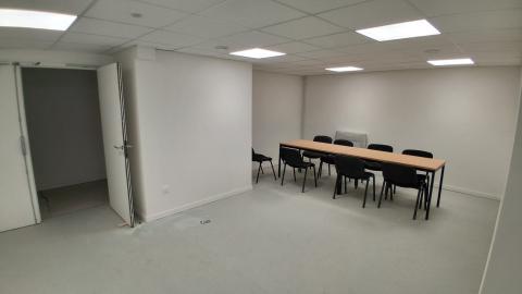 photo de la future salle des supports de médiation encore en chantier