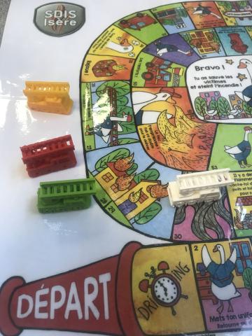 Pièces de jeux réalisés avec l'imprimante 3D