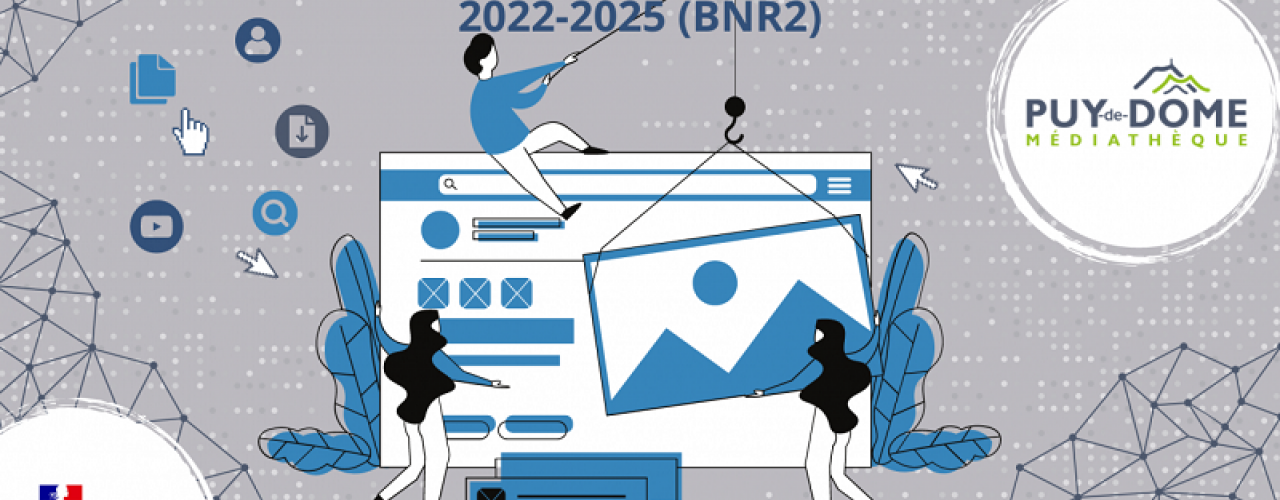 illustration BNR2 MD63 avec des personnages qui construisent un site web