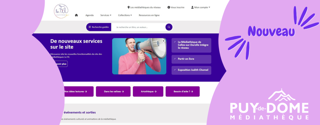 Site internet des Médiathèques Le Fil