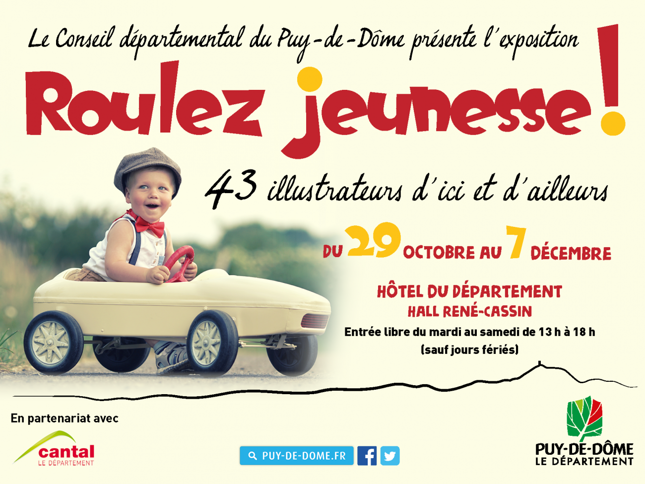 visuel exposition roulez jeunesse conseil départemental du puy de dôme
