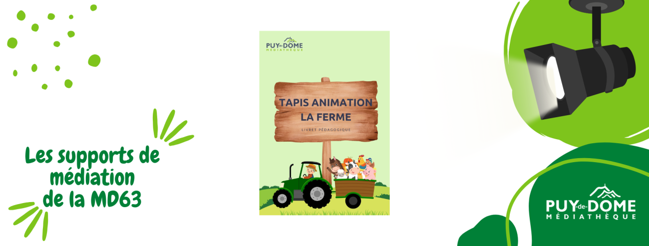 Projecteur éclairant le livret du Tapis d'animation La Ferme