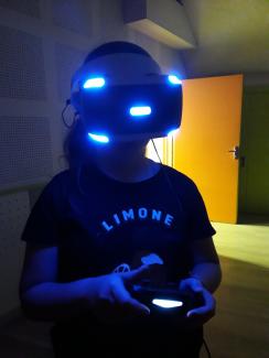 Test réalité virtuelle àla Médiathèque de  Saint-Germain-Lembron