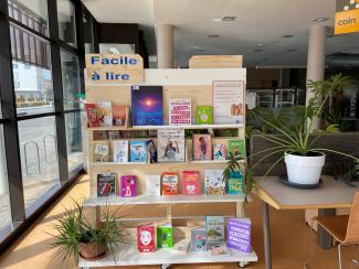 Présentoir FAL à la bibliothèque de L'Isle D'Abeau en Isère