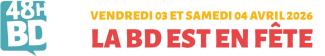 bandeau avec inscription rouge La BD est en fête