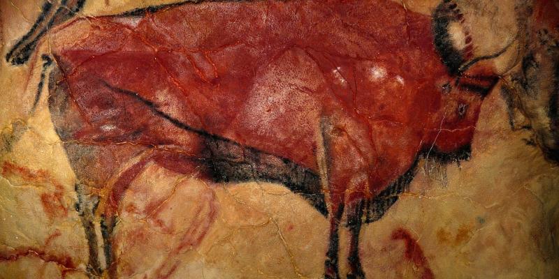 peinture rupestre de bison dans la grotte d'Altamira