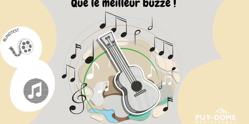 image avec notes de musique et guitare